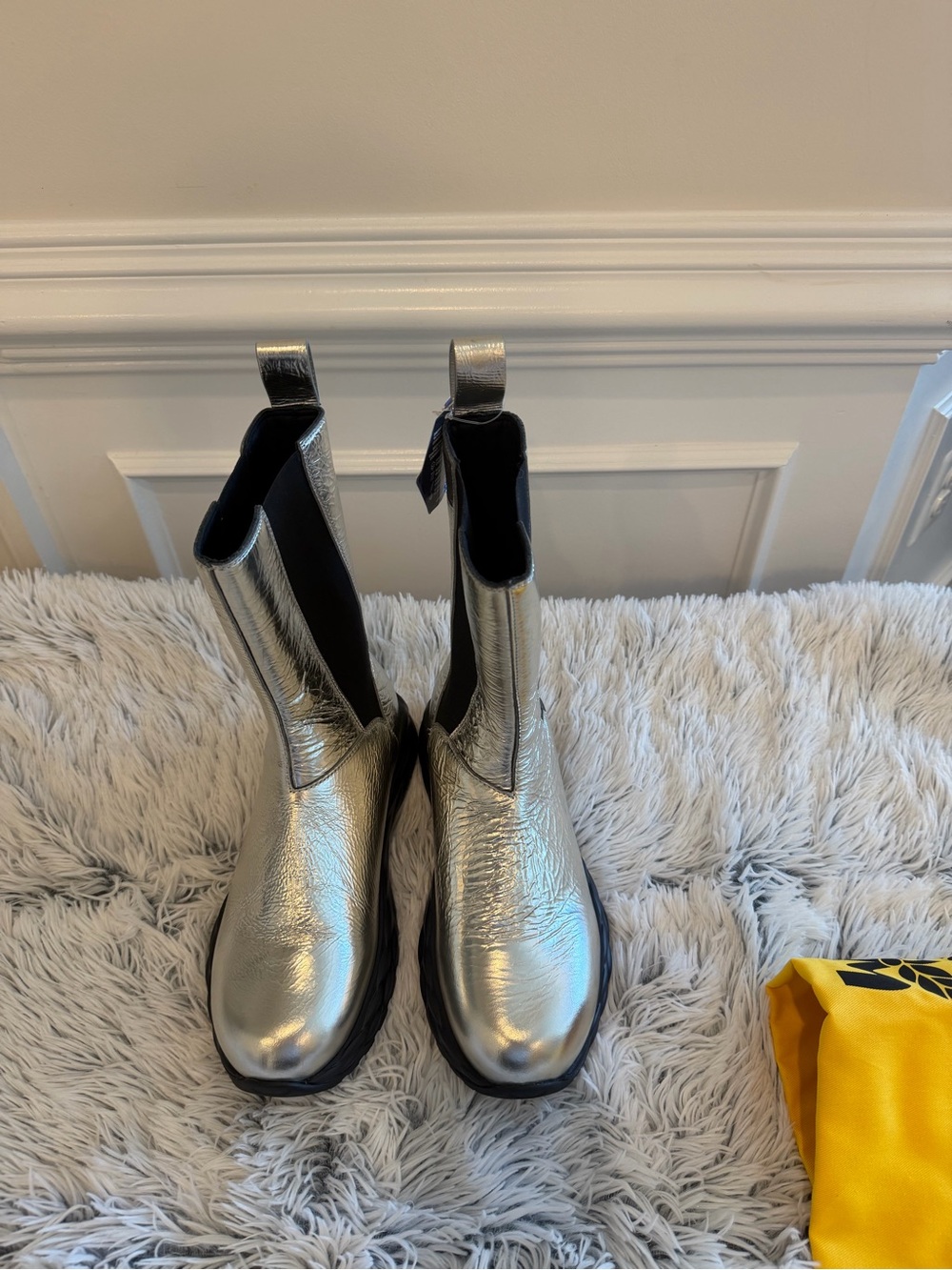 MCM silver Boots Women Size 10 - Picture 1 of 16